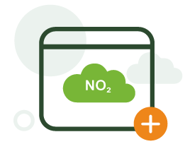 An icon of a rectangle. Inside the rectangle, there is a green cloud with the text 